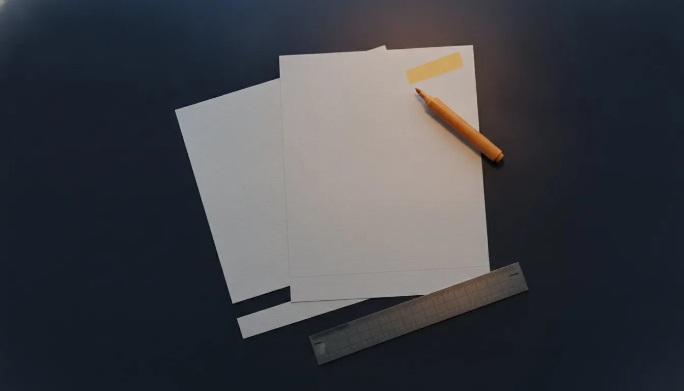Two sheets of paper of slightly different proportions overlaid