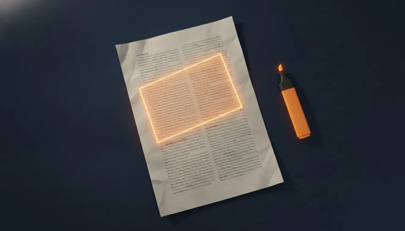 A cursor sweeping across a page without selecting anything